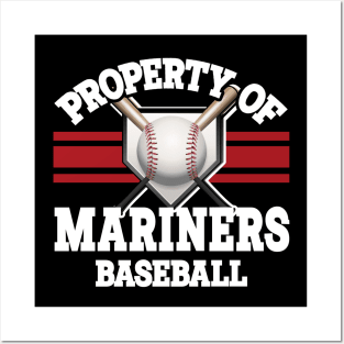 Proud Name Mariners Graphic Property Vintage Baseball Posters and Art